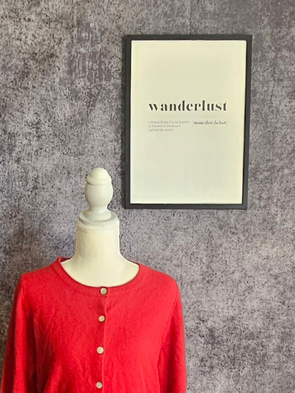 Red Button-Front Women's Knit Top